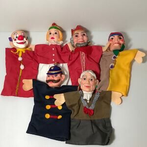 Mr Rogers Neighborhood Vintage 1970s Hand Puppets Lot of 6